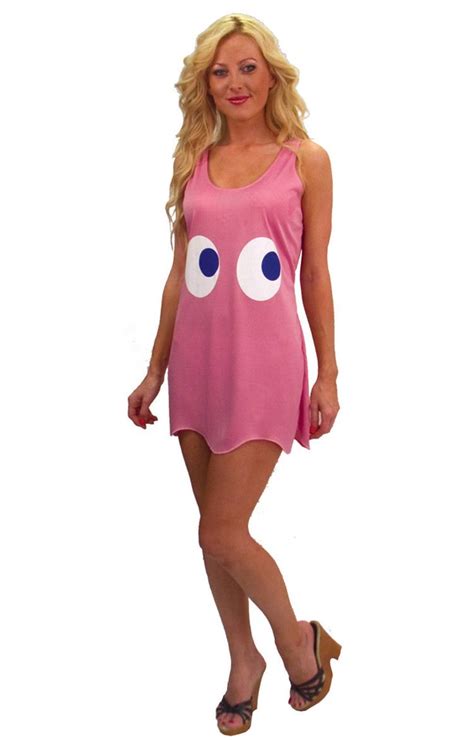 Pac-Man "Pinky" Pink Deluxe Costume Tank Dress Adult/Teen Standard - PartyBell.com