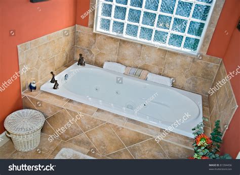 Modern Colorful Bathroom Jacuzzi Tub Area Stock Photo 81394456 ...