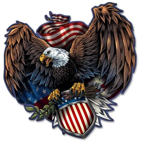 United States Army Bald Eagle and Flag, Patriotic Art on Plasma Cut ...