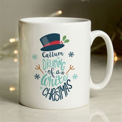 Personalised White Christmas Mug