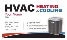 AC Heating & Cooling Business Card | Custom Print for HVAC | Company business cards, Air ...