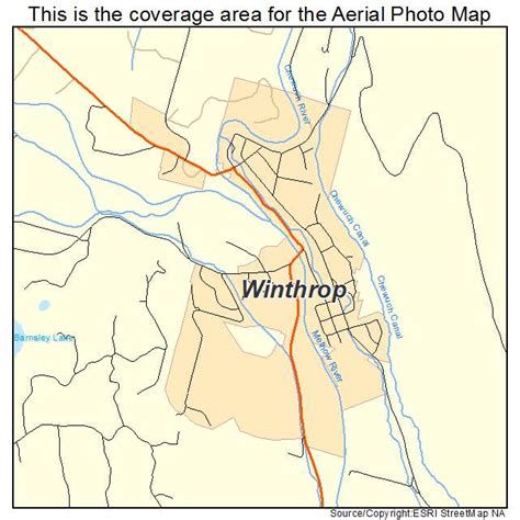 Aerial Photography Map of Winthrop, WA Washington