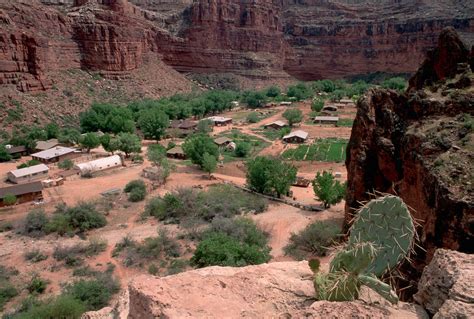 Supai Village in the Grand Canyon two miles from Havasu Falls - Grand ...