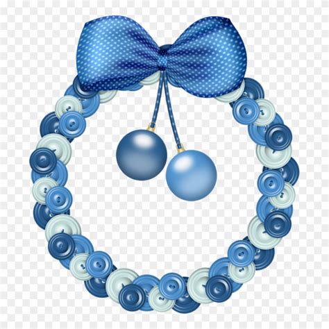 Download Christmas Blue Wreath Clip Art Christmas Graphics, - Blue ...