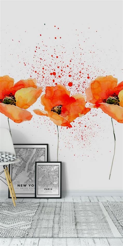 Watercolor Poppies Wallpaper | Poppy wallpaper, Poppy flower art, Watercolor poppies