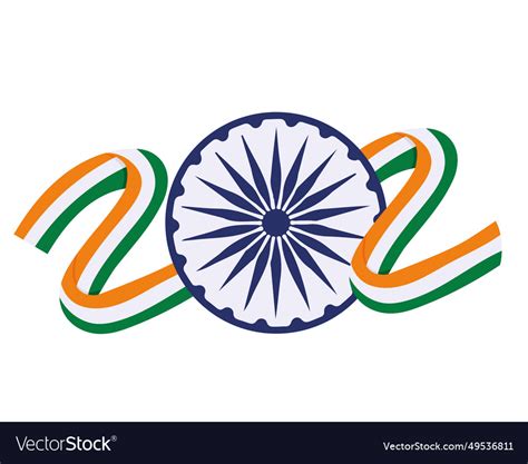 India republic day emblem Royalty Free Vector Image