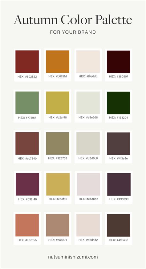 5 Autumn Color Palette Ideas for Your Brand — Natsumi Nishizumi Design