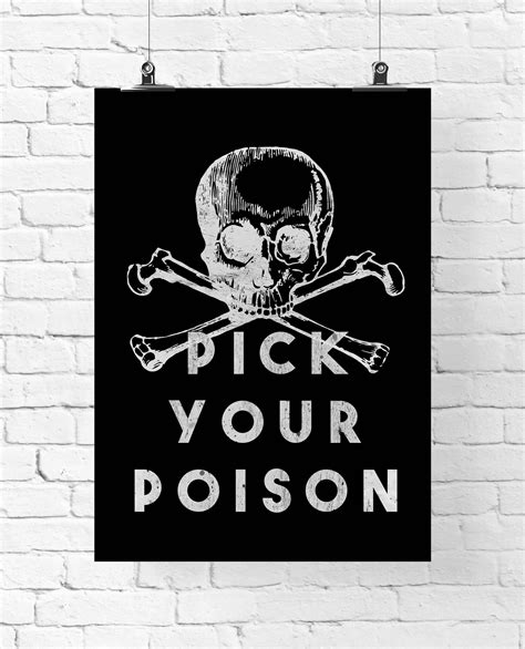 Pick Your Poison Art Print Halloween Printable Goth Wall - Etsy