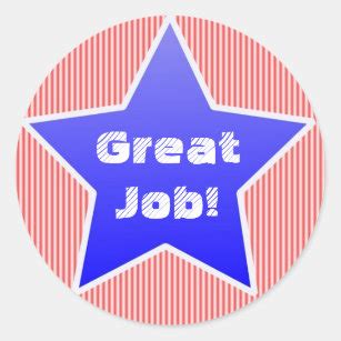 Excellent Job Stickers | Zazzle