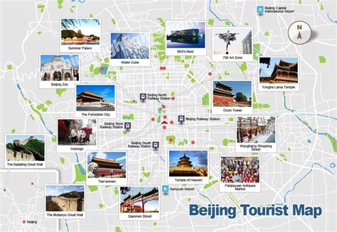 Beijing travel map - Beijing places of interest map (China)