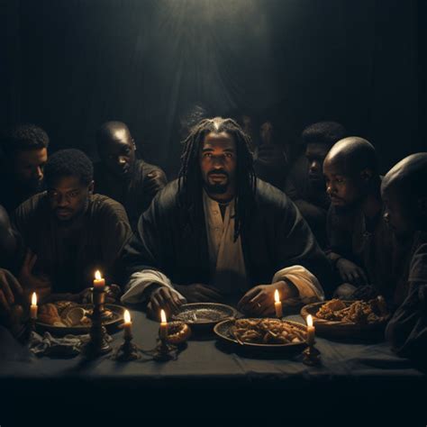 Black Jesus Last Supper Bibleart Last Supper Modern Christ - Etsy