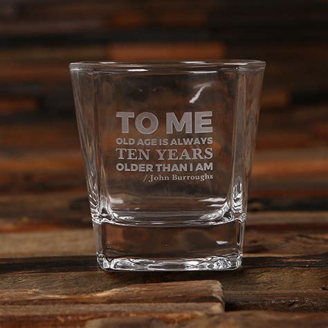 Personalized Whiskey Glass Gift Set with 2 Rocks Glasses Quotes and ...