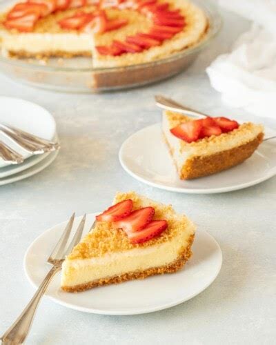 Baked Cheesecake with Sour Cream - A Well-Seasoned Kitchen®