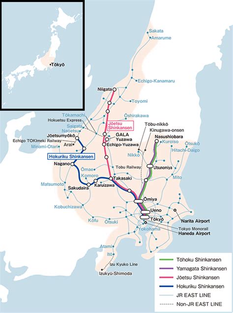 JR East Pass Valid Train Route Maps