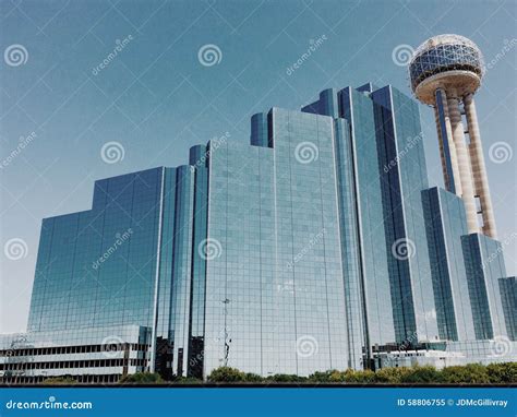 Dallas Reunion Tower stock image. Image of dallas, texas - 58806755