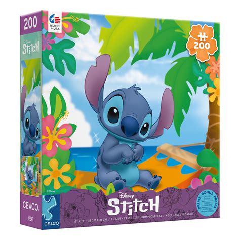 Ceaco - Disney Friends - Flower Power Stitch - 200 Piece Interlocking ...