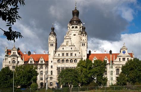 New city hall of Leipzig stock photo. Image of blue, townhall - 25015412