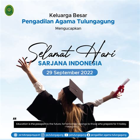 Ucapan Hari Sarjana Indonesia dari PA Tulungagung | Kamis, 29 September 2022