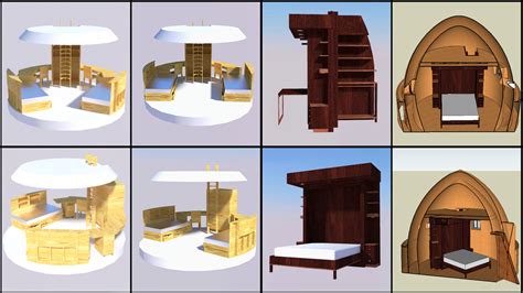 Furniture: DIY Open Source Dome-Home Furniture Plans, Cost, Assembly