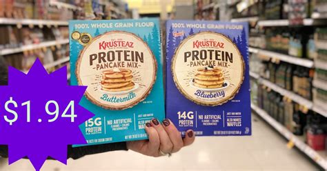 Krusteaz Protein Pancake Mix is ONLY $1.94 at Kroger (Reg $4.19)! | Kroger Krazy