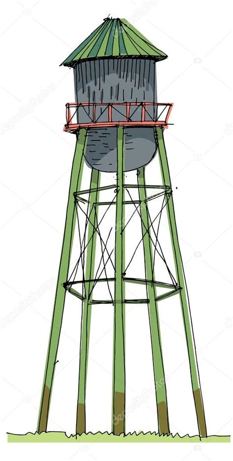 Water tower cartoon — Stock Vector © iralu1 #88312094