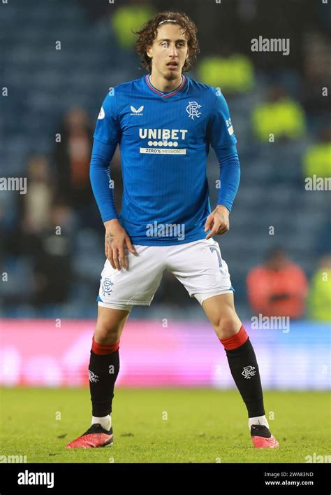 Rangers' Fabio Silva during the cinch Premiership match at the Ibrox Stadium, Glasgow. Picture ...