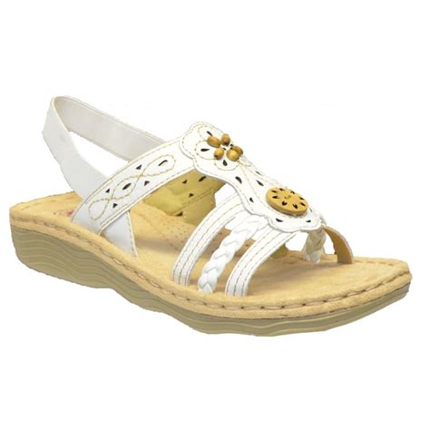 Earth Spirit Earth Spirit Plymouth Suede White (N92) 21093 Ladies Sandals - Earth Spirit from ...