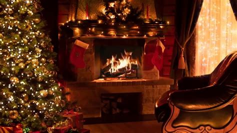 Christmas Songs Crackling Fireplace with Classical Music Piano And Cozy ...