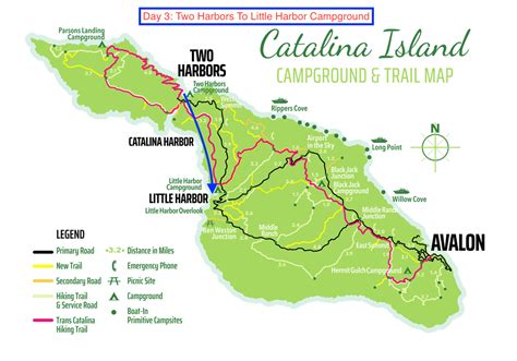 Catalina Island Trail Map - Day 3 - Flying High On Points