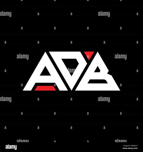 ADB triangle letter logo design with triangle shape. ADB triangle logo design monogram. ADB ...