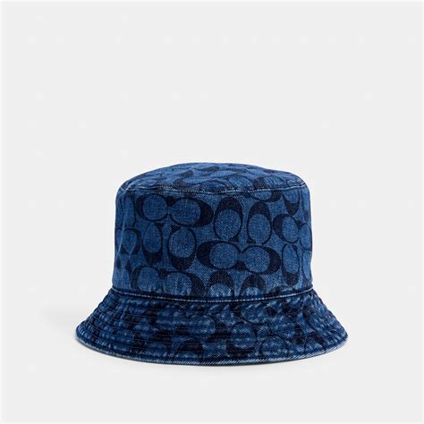 COACH Signature Foldable Bucket Hat in Blue | Lyst