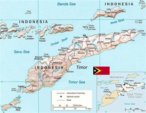 East Timor Map, Capital Dili - Timor Leste | East timor, East timor map, Timor leste