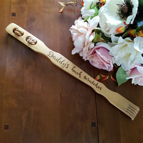 Personalised wooden back scratcher custom wood backscratcher | Etsy