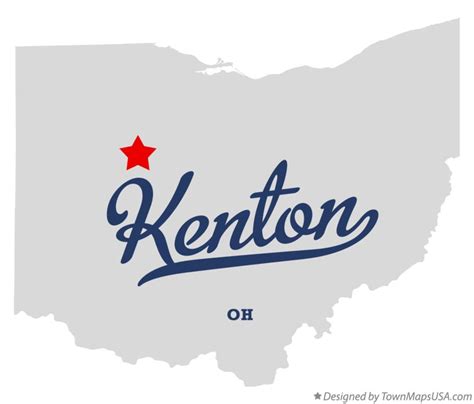 Map of Kenton, OH, Ohio