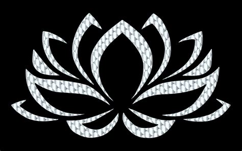 Clipart - Silver Lotus Flower