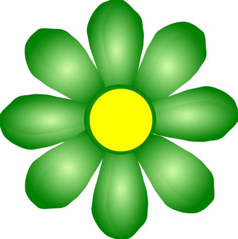 Green flower clip art