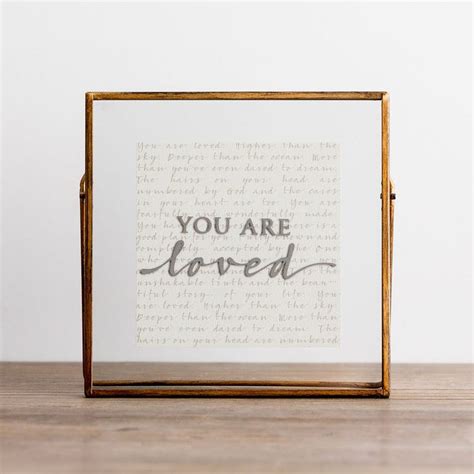 You Are Loved Glass & Metal Plaque | Metal plaque, Christmas wishes ...