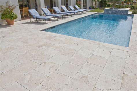 Travertine pool, Travertine pool decking, Travertine pool coping