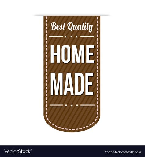 Home made banner design Royalty Free Vector Image