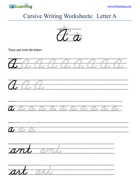 Cursive Writing Worksheets Pdf Download - Fill Online, Printable ...