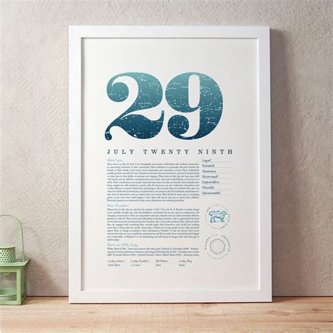 August 29th Birthday Print - Make it with Words