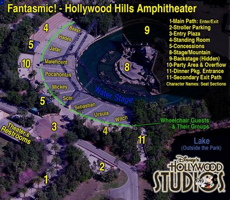 Fantasmic seating chart and map - Robo | Disney world map, Disney world ...