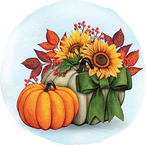 Watercolor hand drawn fall pumpkin composition 3245121 Vector Art at Vecteezy