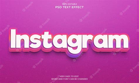 Premium PSD | Instagram 3d text effect