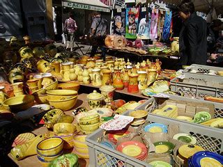 Pottery | Pottery on sale at a street market in Pezenas | Thomas Quine | Flickr
