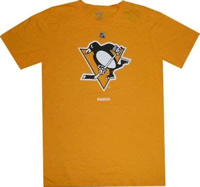 Pittsburgh Penguins Throwback Vintage Logo Gold Reebok Shirt | eBay