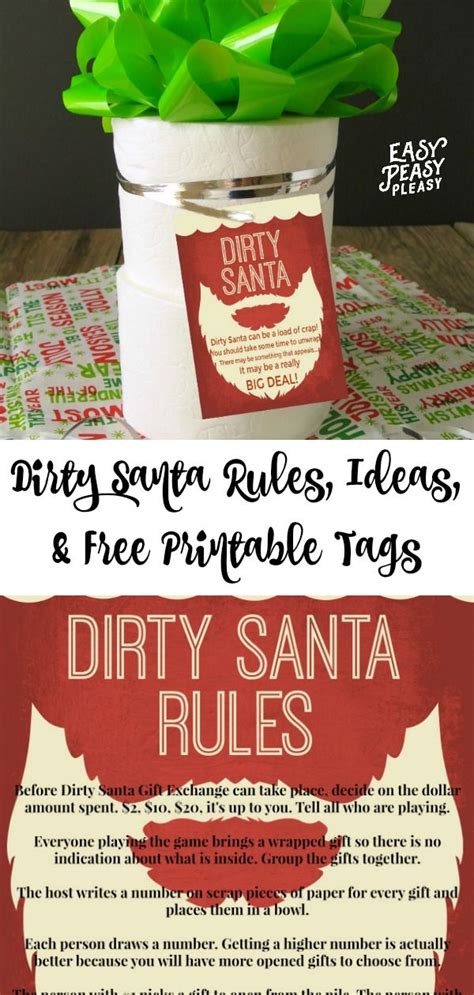 Dirty Santa Game Rules Printable