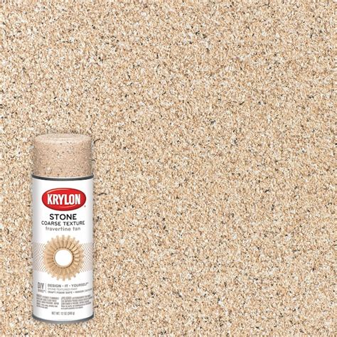 Krylon Stone Matte Travertine Tan Textured Spray Paint (NET WT. 12-oz ...