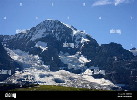 Kleine Scheidegg, mountain pass between Eiger and Lauberhorn peaks in the Bernese Oberland ...