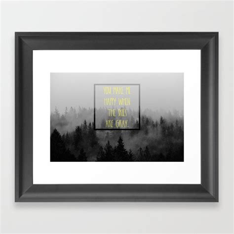 When the Skies are Gray Framed Art Print by RDelean | Society6